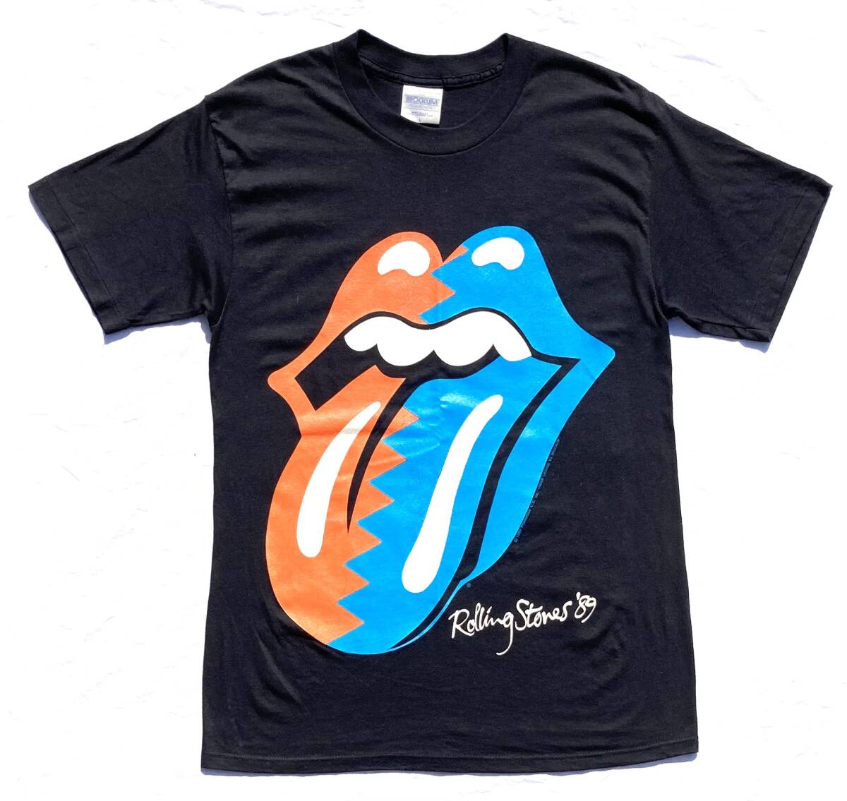 デッド 80s USA製 ビンテージ Rolling Stones THE NORTH AMERICAN TOUR 1989 Tシャツ 黒 L バンド 希少 ローリングストーンズ BROCKUM拍卖