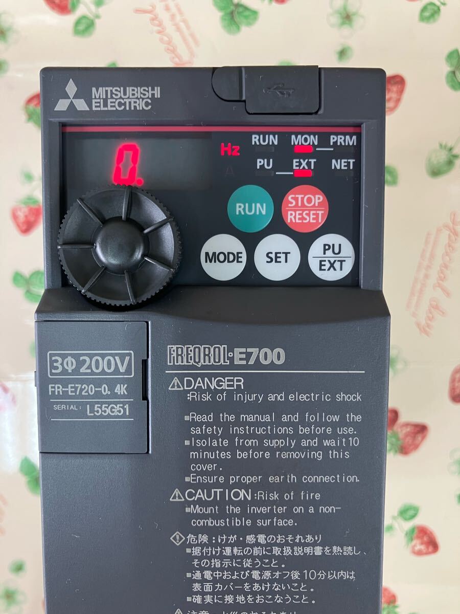 通電確認済  三菱電機 インバータ  FR-E720-0.4K拍卖