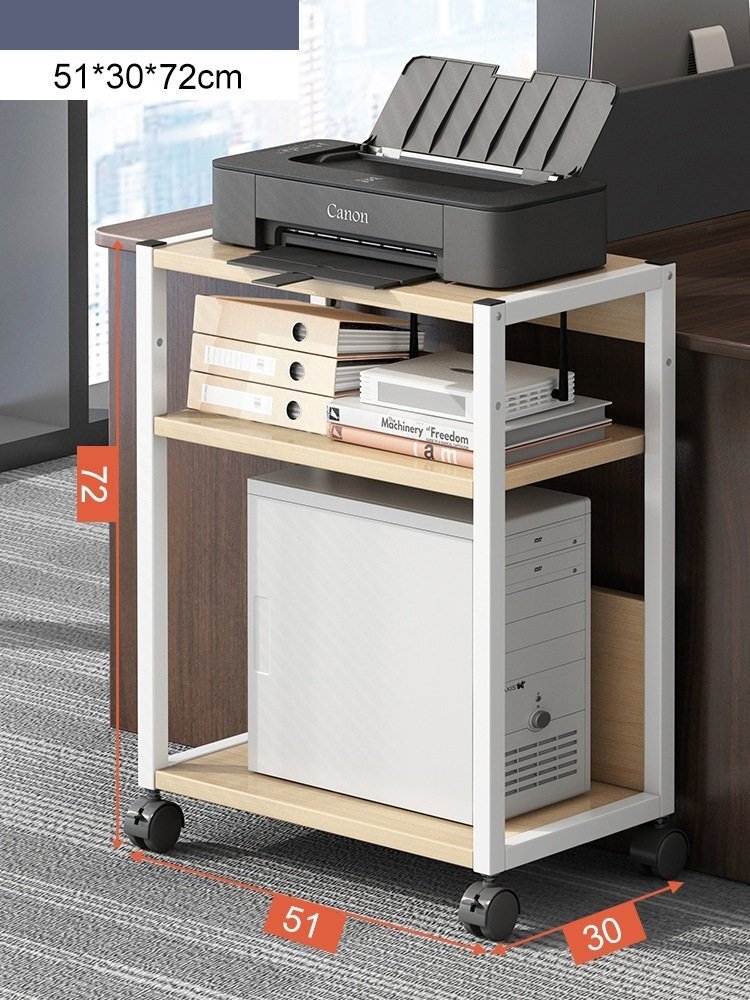OHJ586★プリンターワゴン CPUワゴン プリンタラック 3層  多機能収納 PCワゴン 収納ラック オフィス収納ラック キャスター付キ拍卖