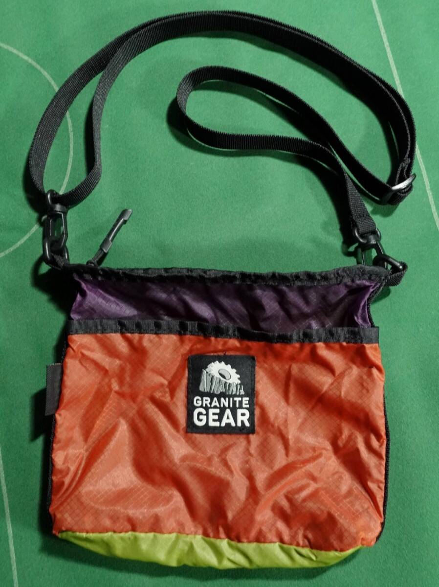 ▲グラナイトギア リップストップシルコーデュラナイロン製 サコッシュ ハイカーサチェル 黄緑/オレンジ/パープル 美品!!!▲拍卖