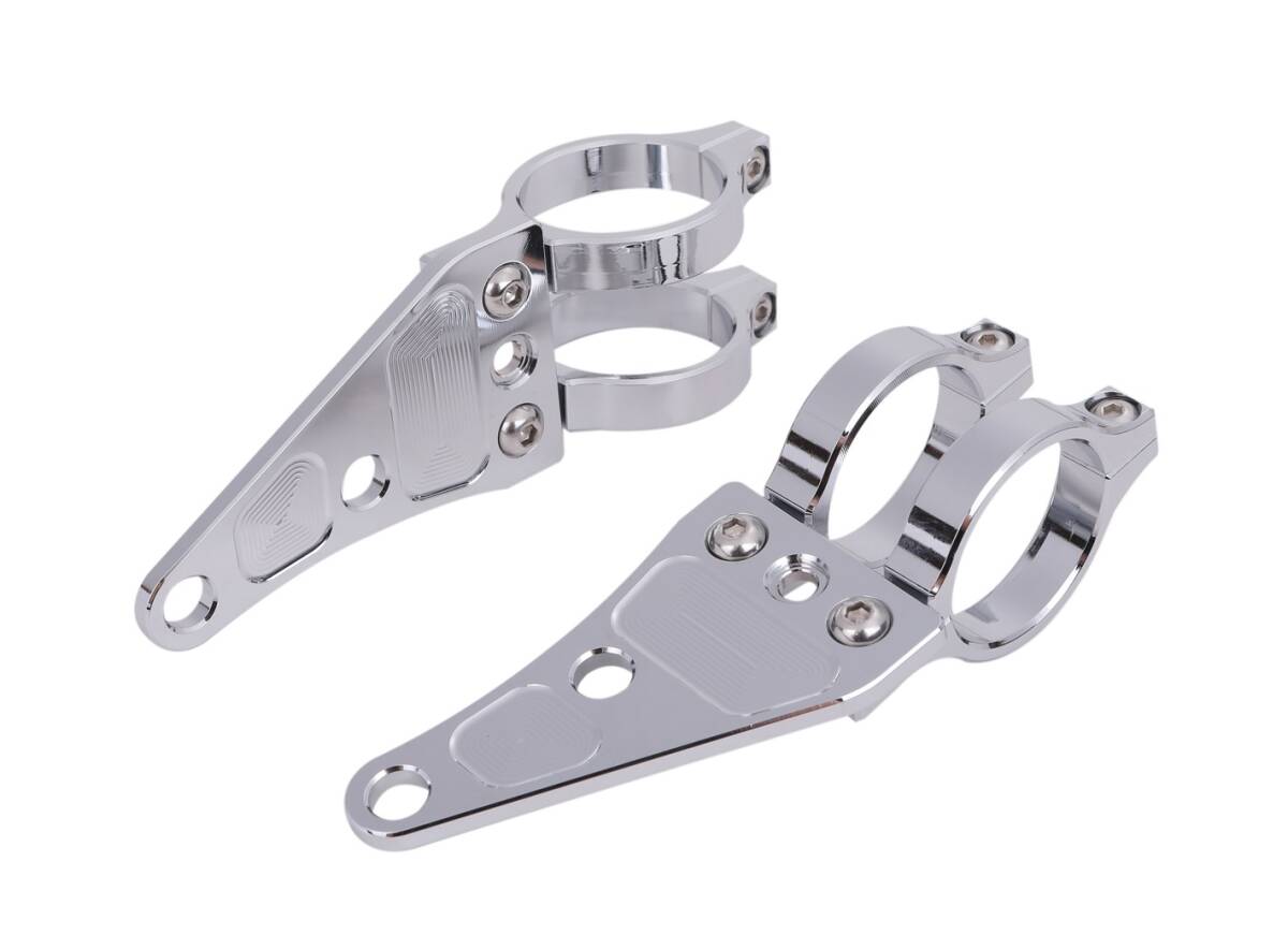 アルミニウム合金 CNC削出し ヘッドライトステー 41mm シルバー CB400SF VTR250 ZJ06A XJR400 GSX400 ZRX400 ZRX S ZJ06A H ZJ06A 等 汎用拍卖