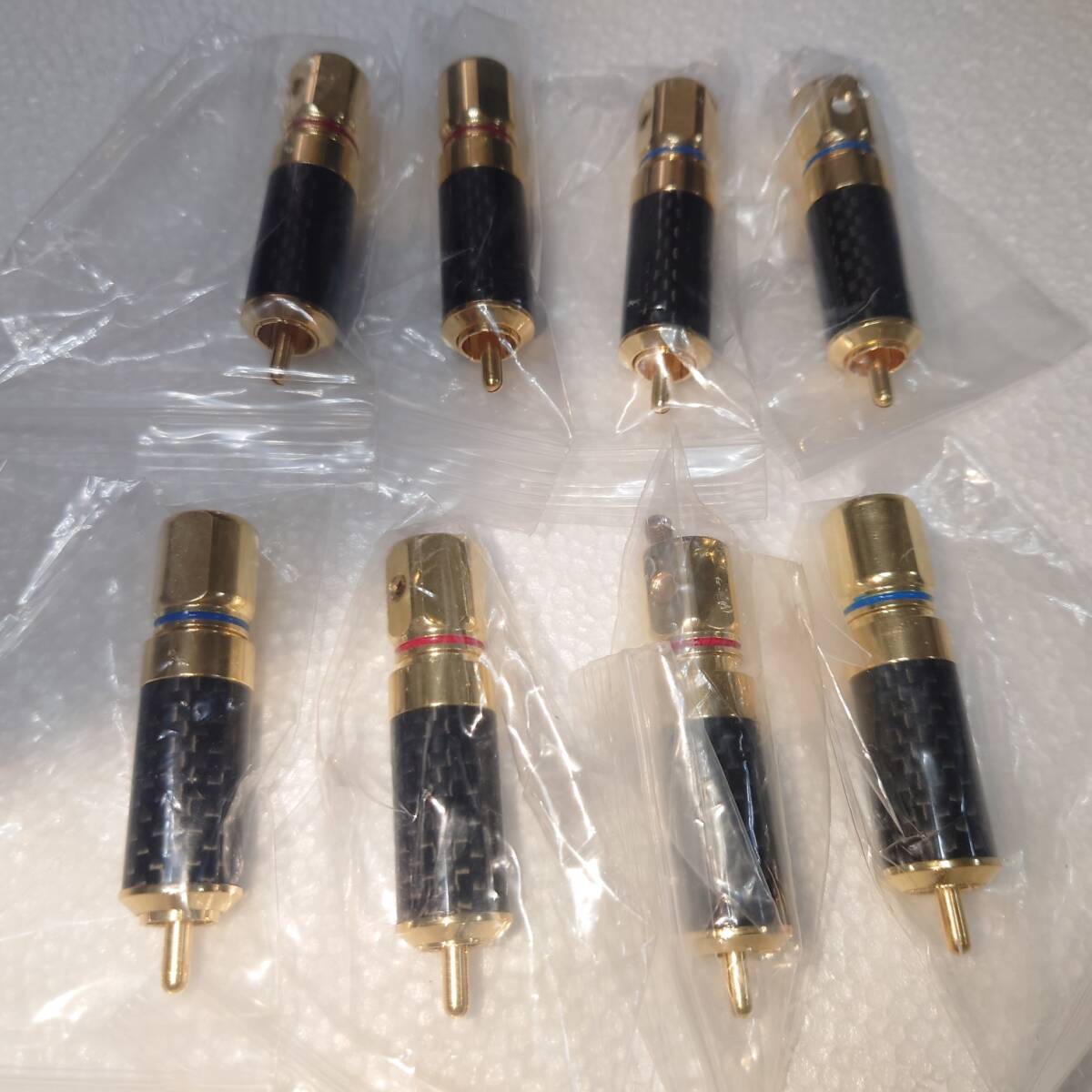 RCAプラグ 4本×2SET (カーボン)拍卖