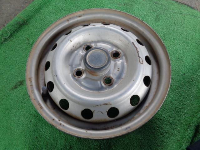 中古 三菱 ミニキャブ U61V 純正 12インチ 3.5J スチールホイール 1本 シルバー色 丸穴14個拍卖