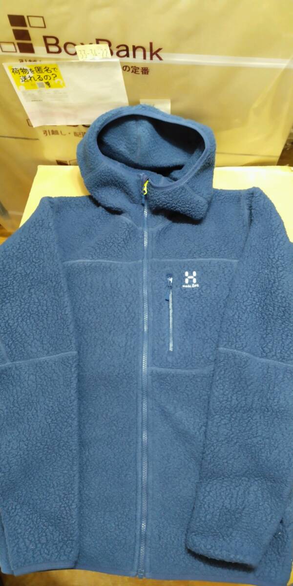 Haglofsボアフリースパーカ カラーブルー サイズM拍卖