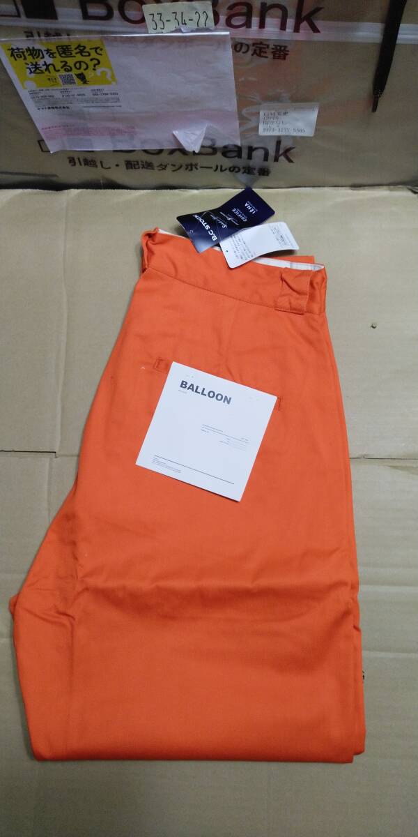 未使用自宅保管品B.C.STOCK TWILL BALLOON PANTS22030720102420 カラーオレンジ サイズL拍卖