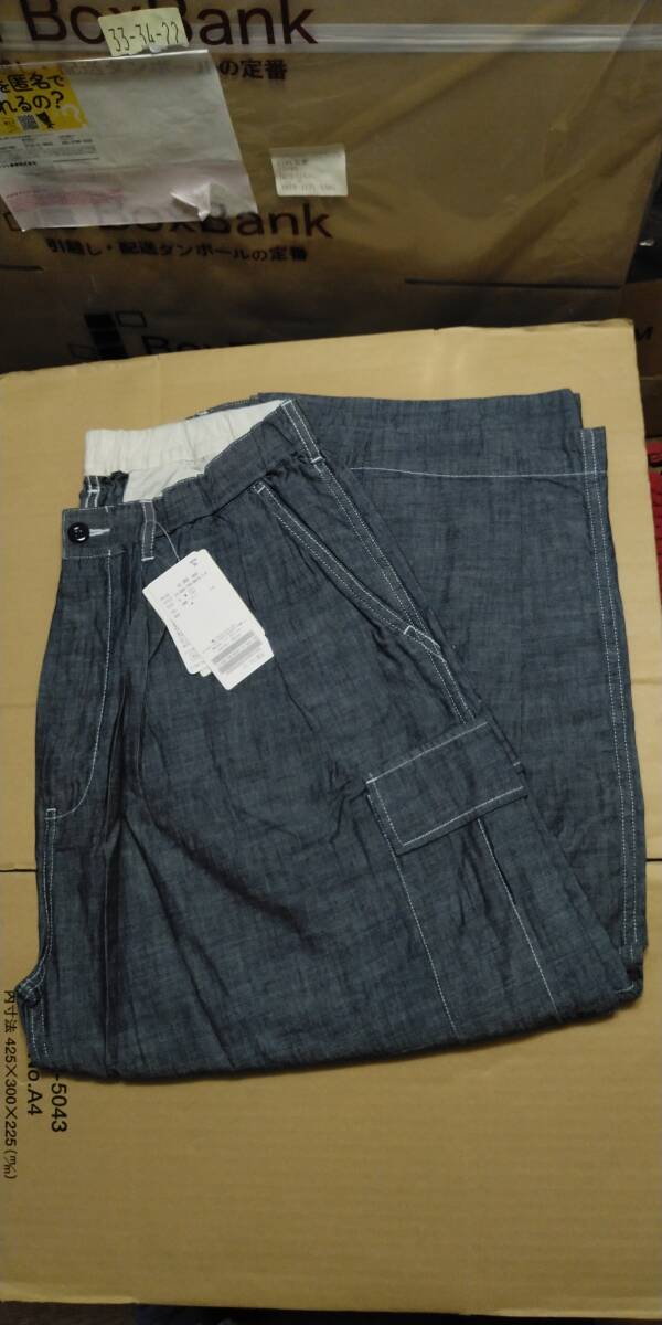 未使用自宅保管品B.C STOCKシャンブレーブカパンツ カラーネイビー サイズL拍卖