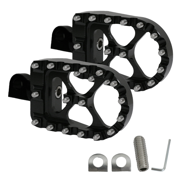 Б 送料無料 新品 フットペグ スタッズタイプ ハーレー スポーツスター ハーレーダビッドソン バイク ステップ アルミ ブラック フット拍卖