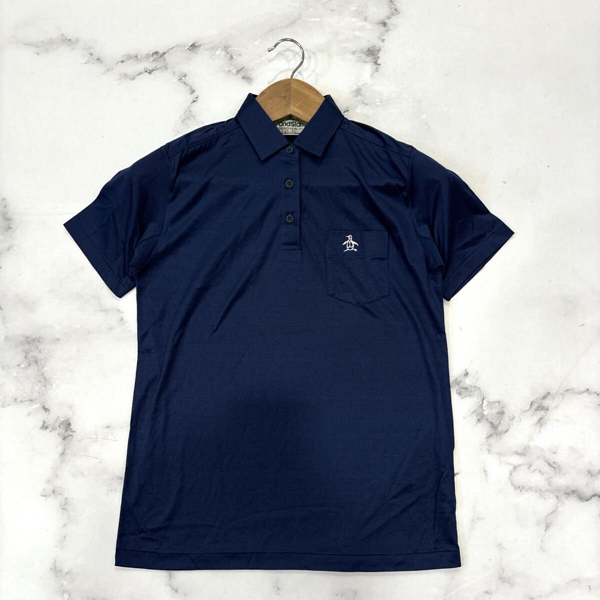 Z * 美品 ゴルフウェア '着心地抜群' Grand Slam Munsingwear マンシングウェア size2 レディース トップス NAVY拍卖