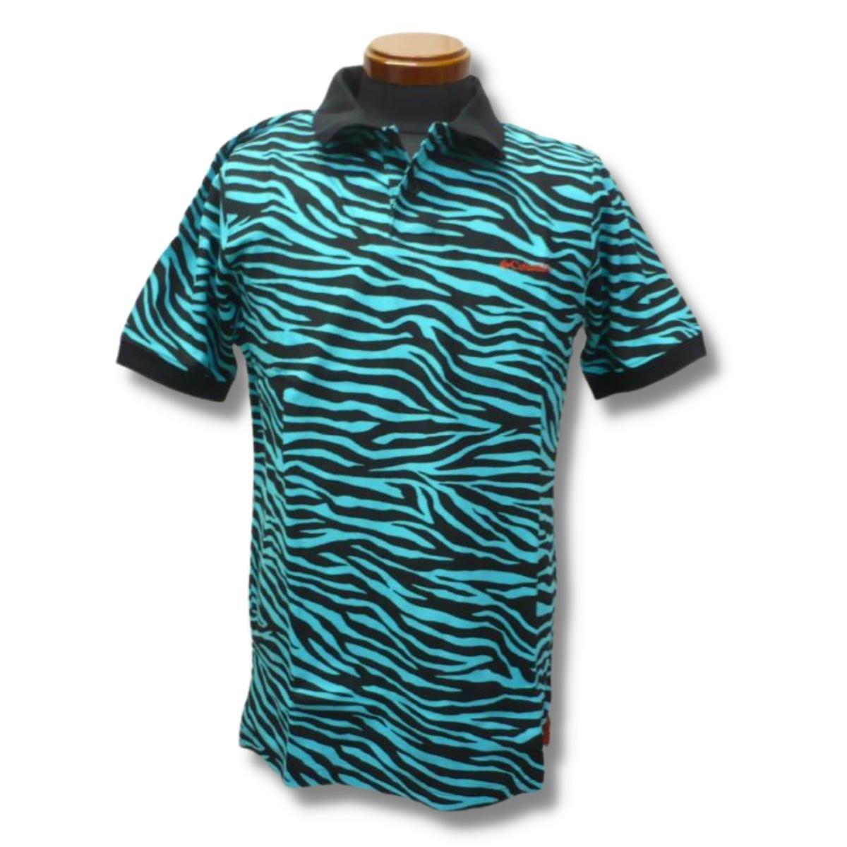 即決☆コロンビア ゼブラカモ 半袖 ポロシャツ GRN/Mサイズ M ネコポス ピケ織り ドライ 吸湿 迷彩 グリーン 緑 Columbia拍卖