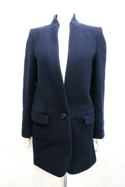 【中古】Stella McCartney ステラマッカートニー コート レディース ミディアム丈 ネイビー 羊毛 9号拍卖
