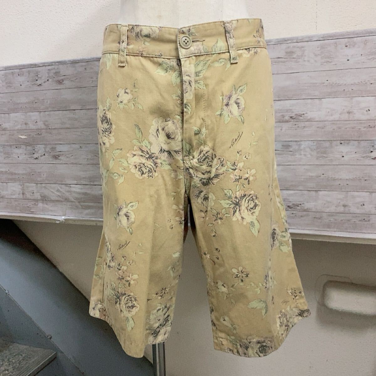 ♪トミーヒルフィガー ハーフパンツ/ベージュ/花柄/TOMMY HILFIGER拍卖