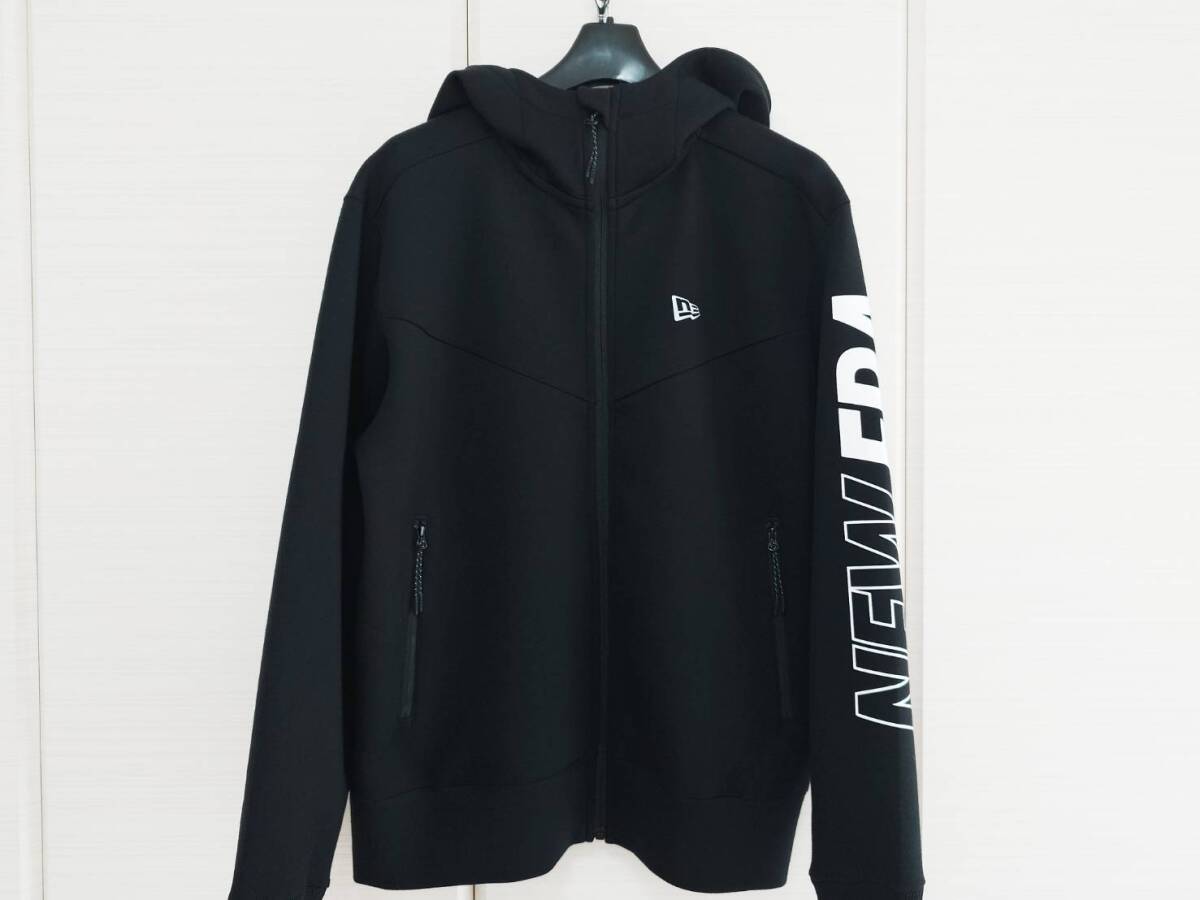 ★新品 ニューエラ プリントスウェトブルゾン/ジャケット/パーカー 黒色 Mサイズ 定価12100円★拍卖