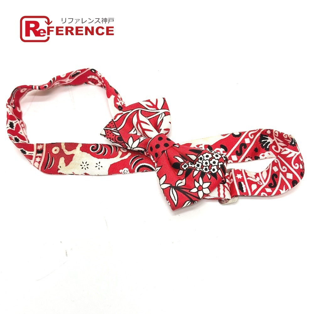 HERMES エルメス ヌーパピヨン 蝶ネクタイ アパレル ネクタイ レッド レディース【中古】拍卖
