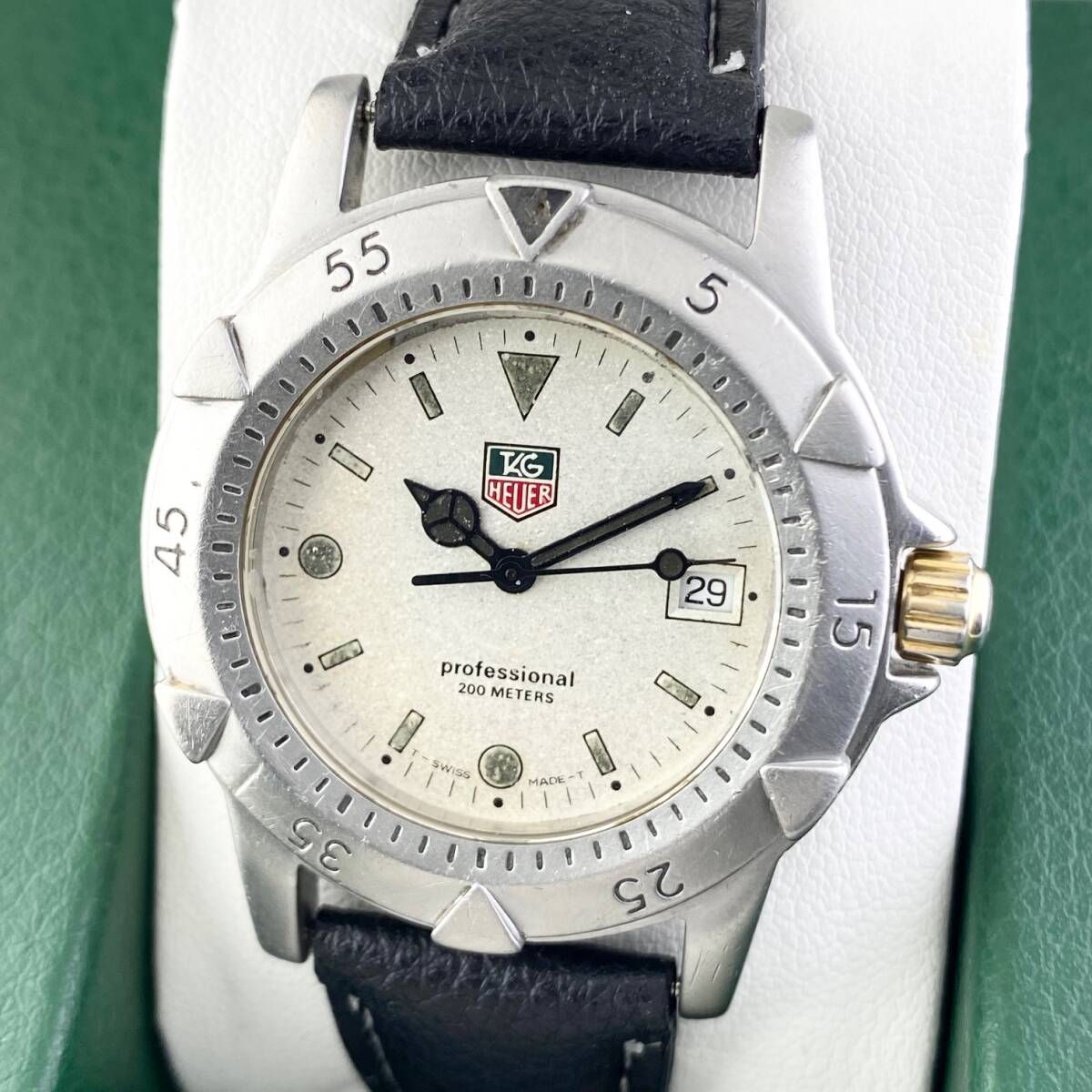 【1円〜】TAG HEUER タグ ホイヤー 腕時計 メンズ WK1221 シルバー文字盤 プロフェッショナル 200m デイト 正規品拍卖
