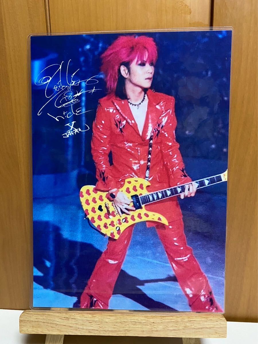 xjapan hide ラミネート ハンドメイド品 A4拍卖