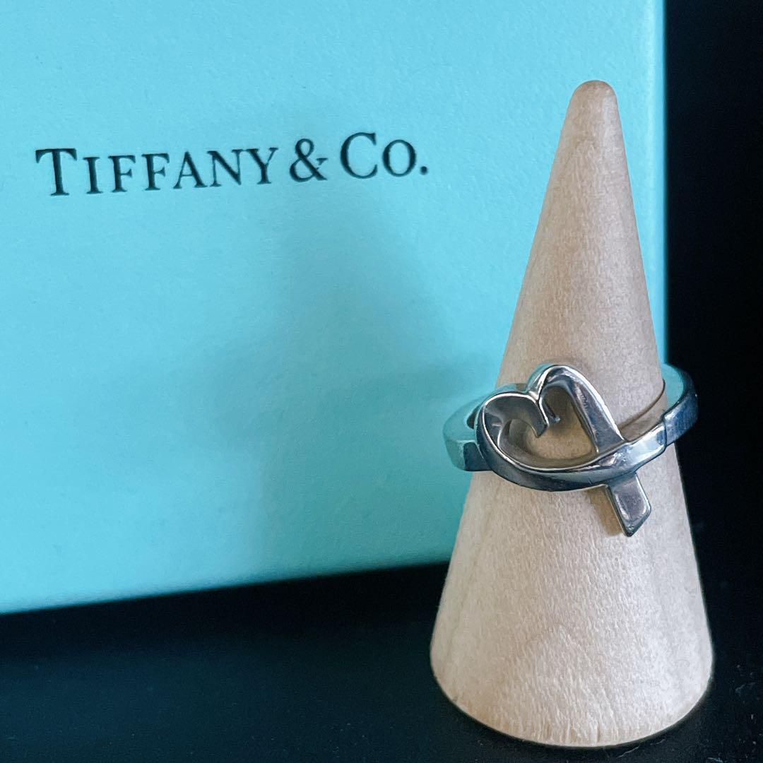 良品 オールド TIFFANY & Co. ティファニー リング ラビングハート パロマピカソ 刻印 指輪 アクセサリー シルバー拍卖