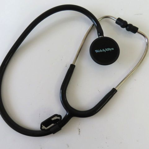 ●●佐⑦96 ウエルチアレン 聴診器 中古 ウェルチアレン WelchAllyn USA ブラック 医療器材 健康器具 測定器 健康用品 医療用品拍卖