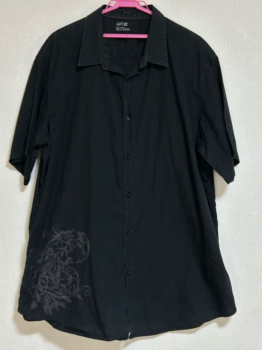 APT.9 アプトナイン ビッグシルエット 刺繍入り半袖シャツ XXL拍卖