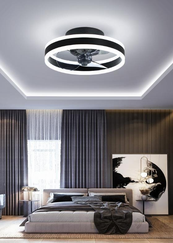 実用☆ ファン付きLEDシーリングライト リモコン付き寝室とリビングルームの照明 サイレントで低ノイズのシーリングファン 3色調光と6速調拍卖