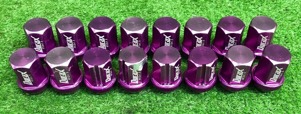 ☆DURAX 軽量ホイールナットセット P1.5 4穴車用 ロックナット付 現状品 色あせ・傷有 ロックナットアダプター無 送料サイズ【SS】拍卖