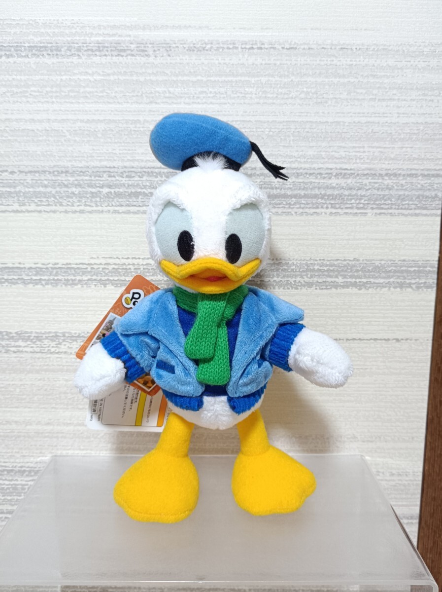 ディズニーリゾート ドナルド ポージープラッシー 冬服 マフラー お出かけ POZY PLUSHY 冬の衣装 ぬいぐるみ 拍卖