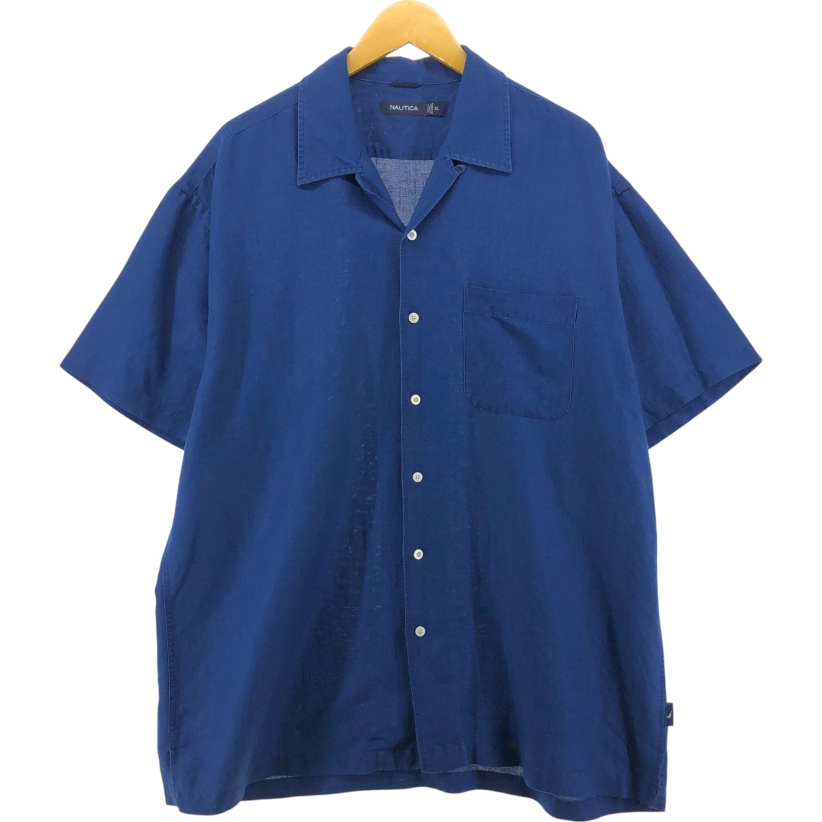 古着 ノーティカ NAUTICA 半袖 オープンカラー レーヨン×リネンシャツ ボックスシャツ メンズXL相当 /eaa565509拍卖