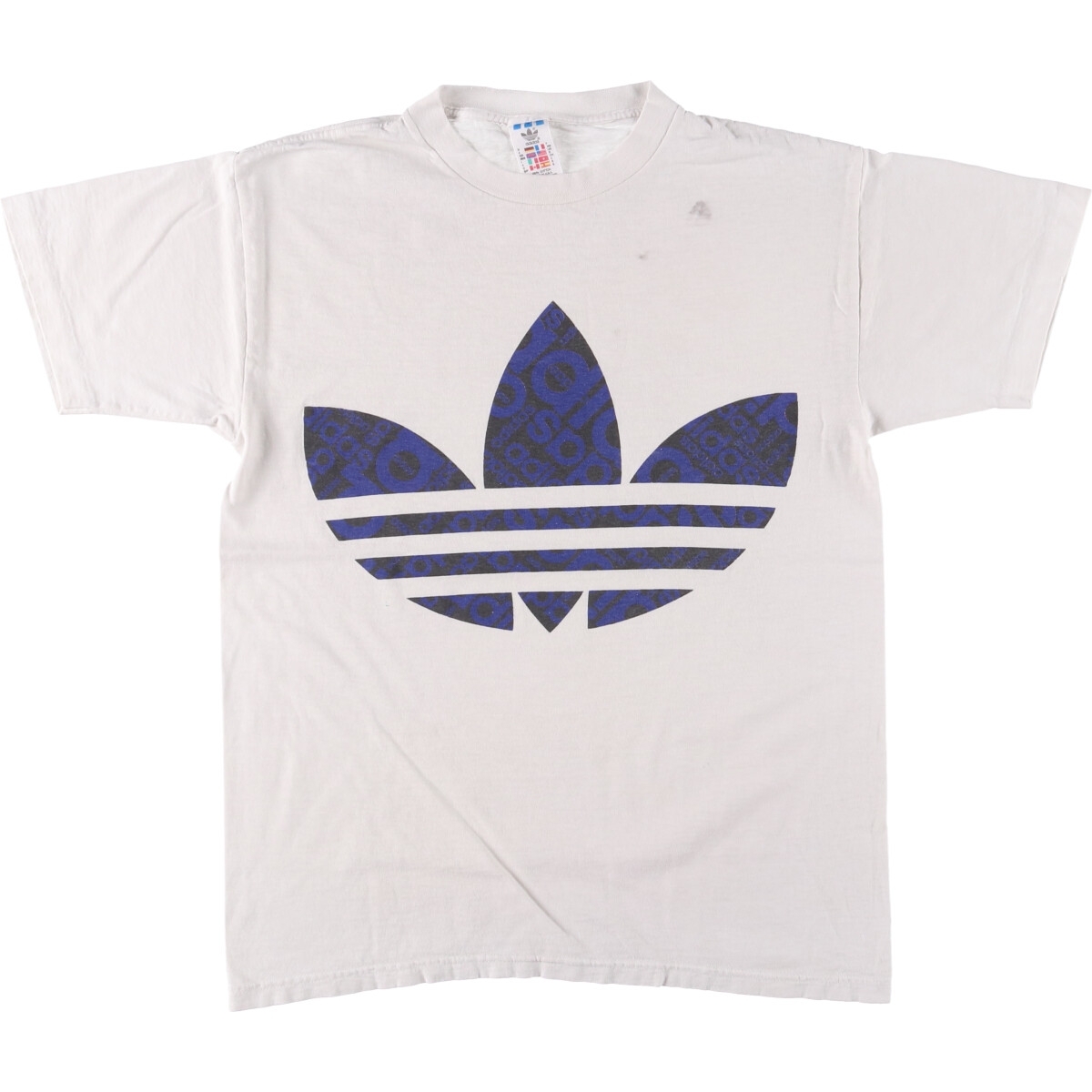 古着 90年代 アディダス adidas トレフォイルロゴ ロゴプリントTシャツ USA製 メンズS相当 ヴィンテージ /eaa567876拍卖