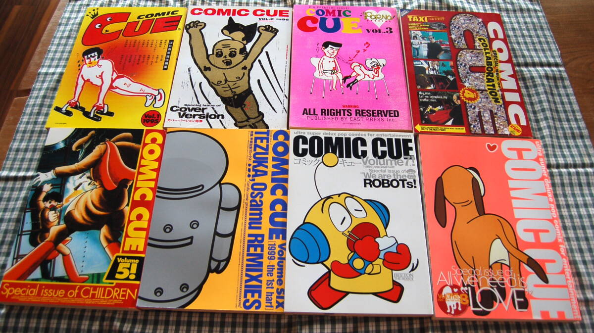 【送料無料】イースト・プレス【コミック キュー COMIC CUE】江口寿史, 地下沢中也,など 創刊号から9冊まとめて 1994-2000 中古美品拍卖