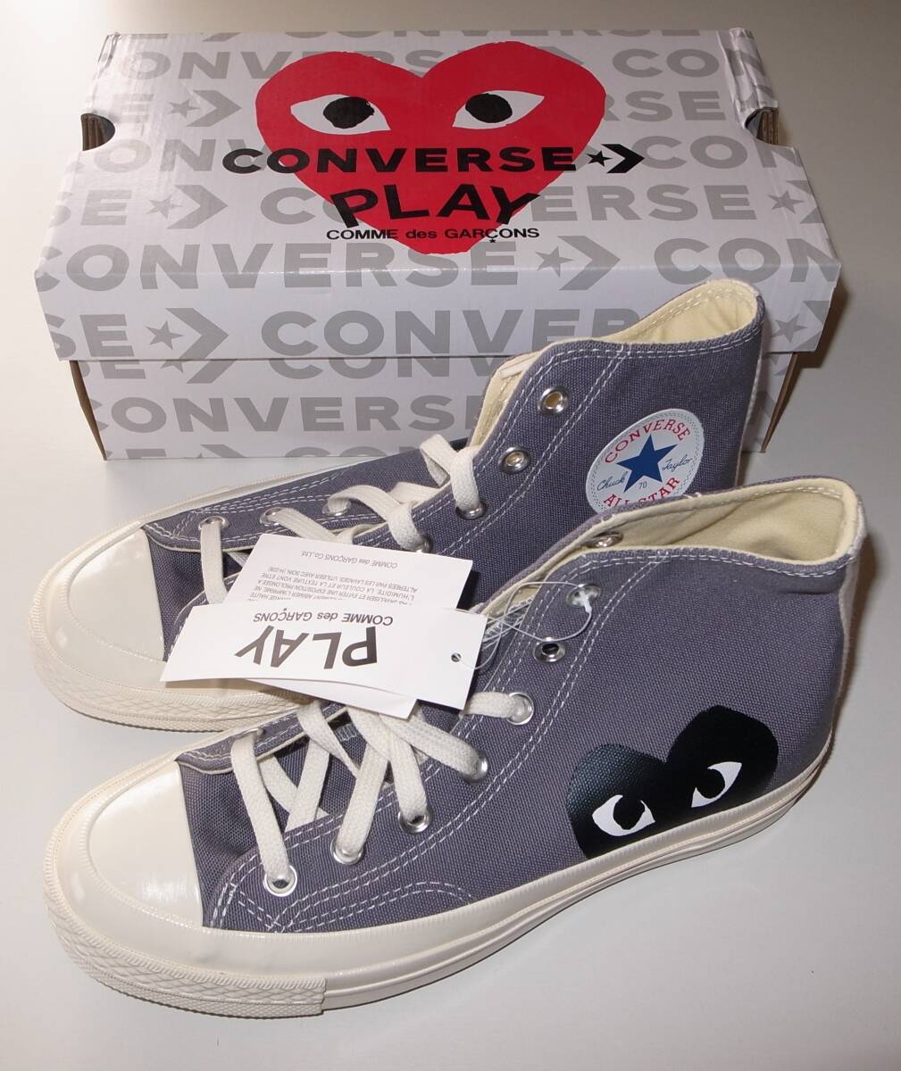 PLAY COMME des GARCONS CONVERSE HI grey 24.5cm ハイカット コンバース コムデギャルソン拍卖