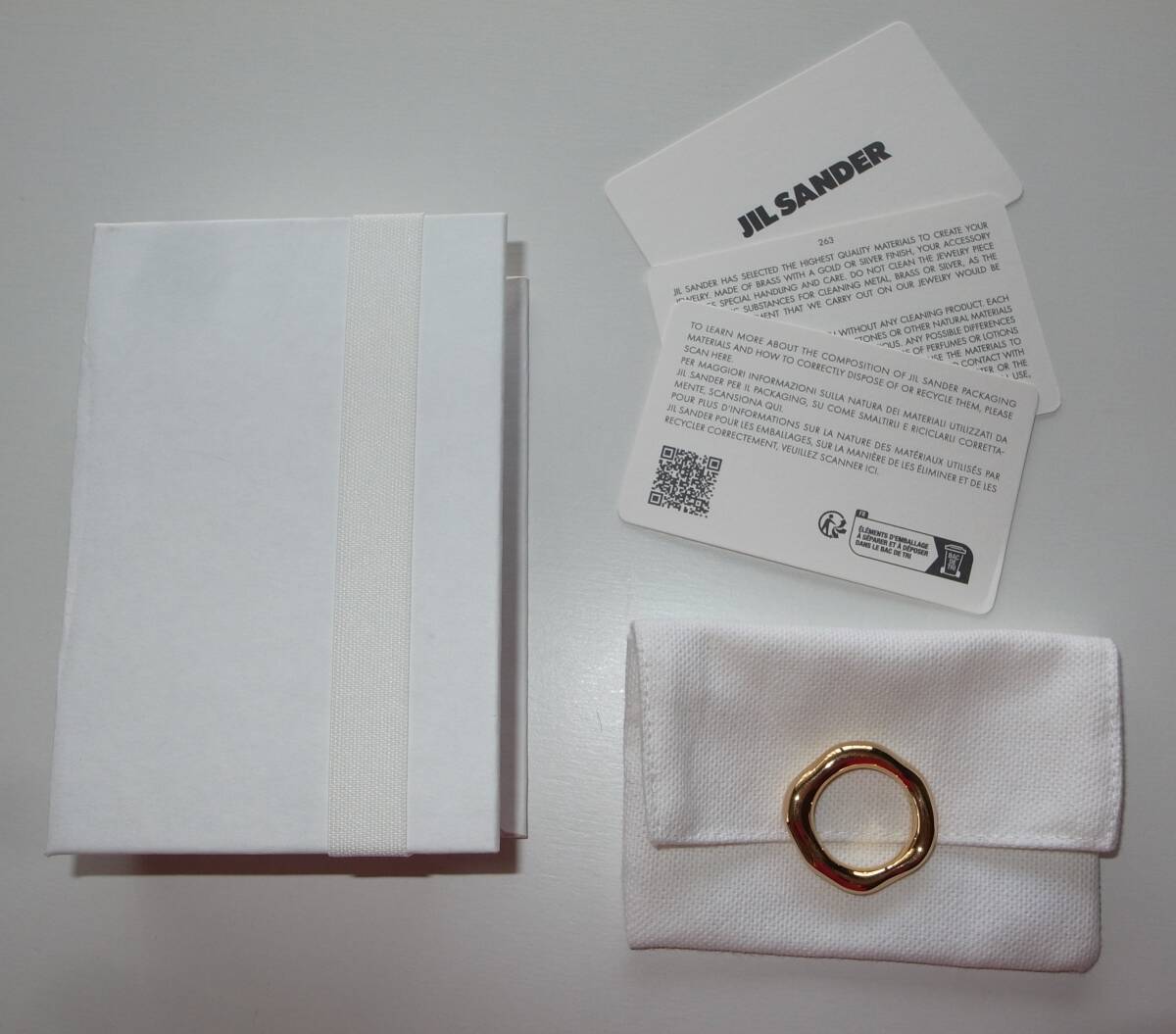 jil sander ジルサンダー ring 指輪 リング sizeM拍卖