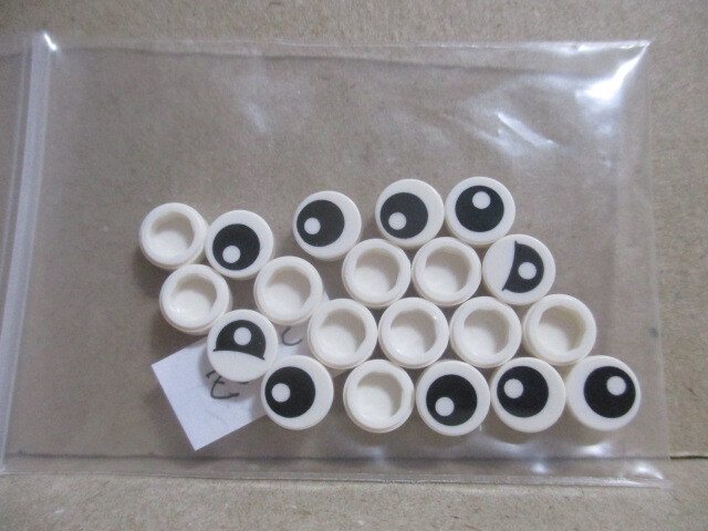 レゴ パーツ プリント丸タイル 目・半目 10個ずつ 新品拍卖