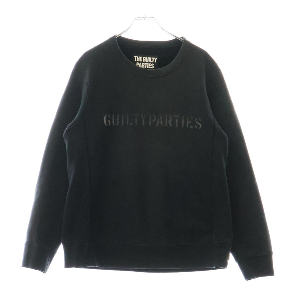 WACKO MARIA ワコマリア ロゴプリント クルーネック スウェット トレーナー ブラック拍卖