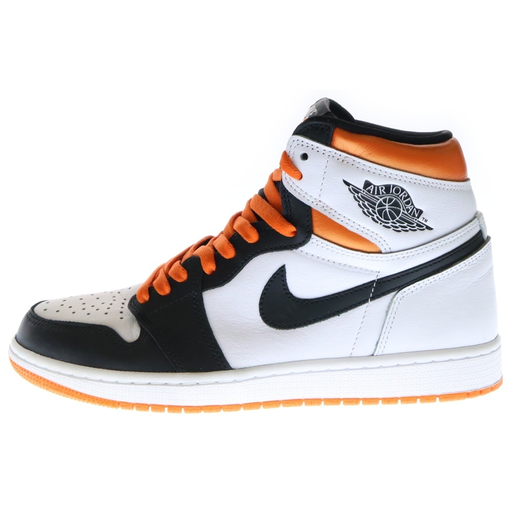 ナイキ AIR JORDAN 1 エア ジョーダン 1 ハイ エレクトロオレンジ ハイカットスニーカー ホワイト/オレンジ US9/27cm 555088-180拍卖