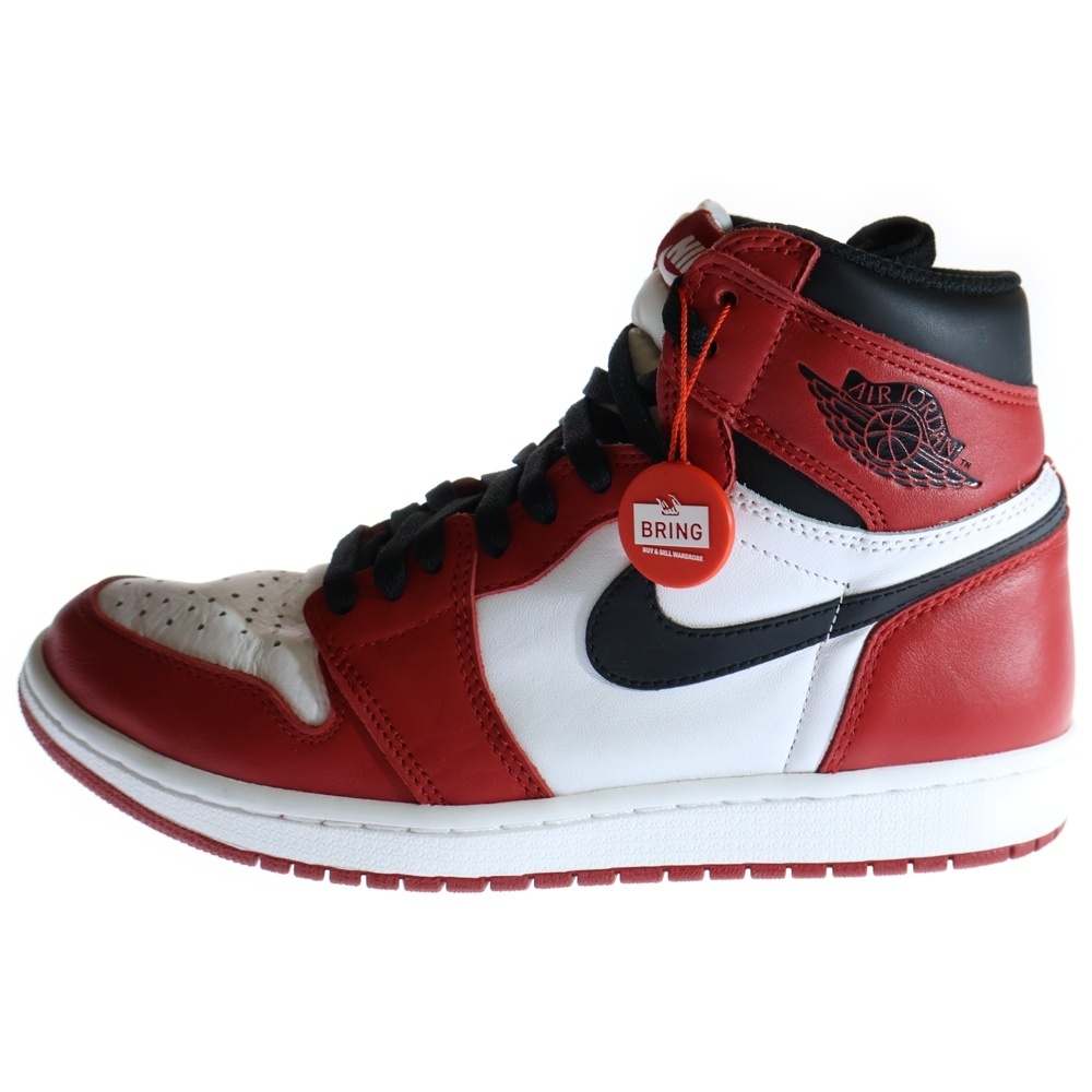 ナイキ 2015年製 AIR JORDAN 1 RETRO HIGH OG CHICAGO エアジョーダン1 シカゴ ハイカットスニーカー US9/27.0cm 555088-101拍卖