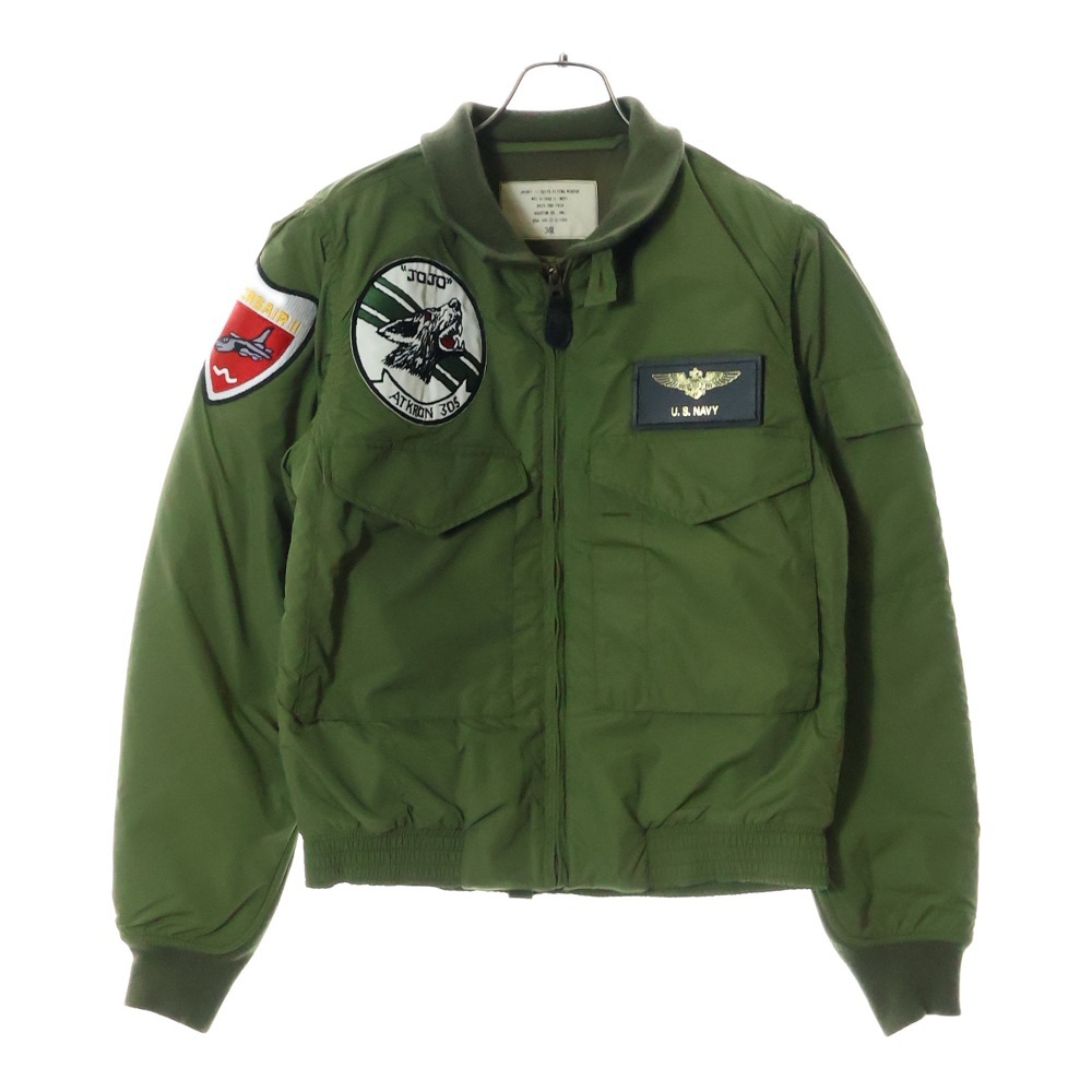 HOUSTON ヒューストン US.NAVY TYPE G-8 WEP JACKET VA-305パッチ付き 後期型 フライトジャケット グリーン拍卖