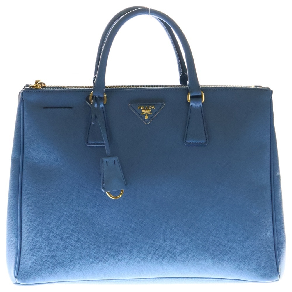 PRADA プラダ ガリレア ハンドバッグ ブルー レザー拍卖