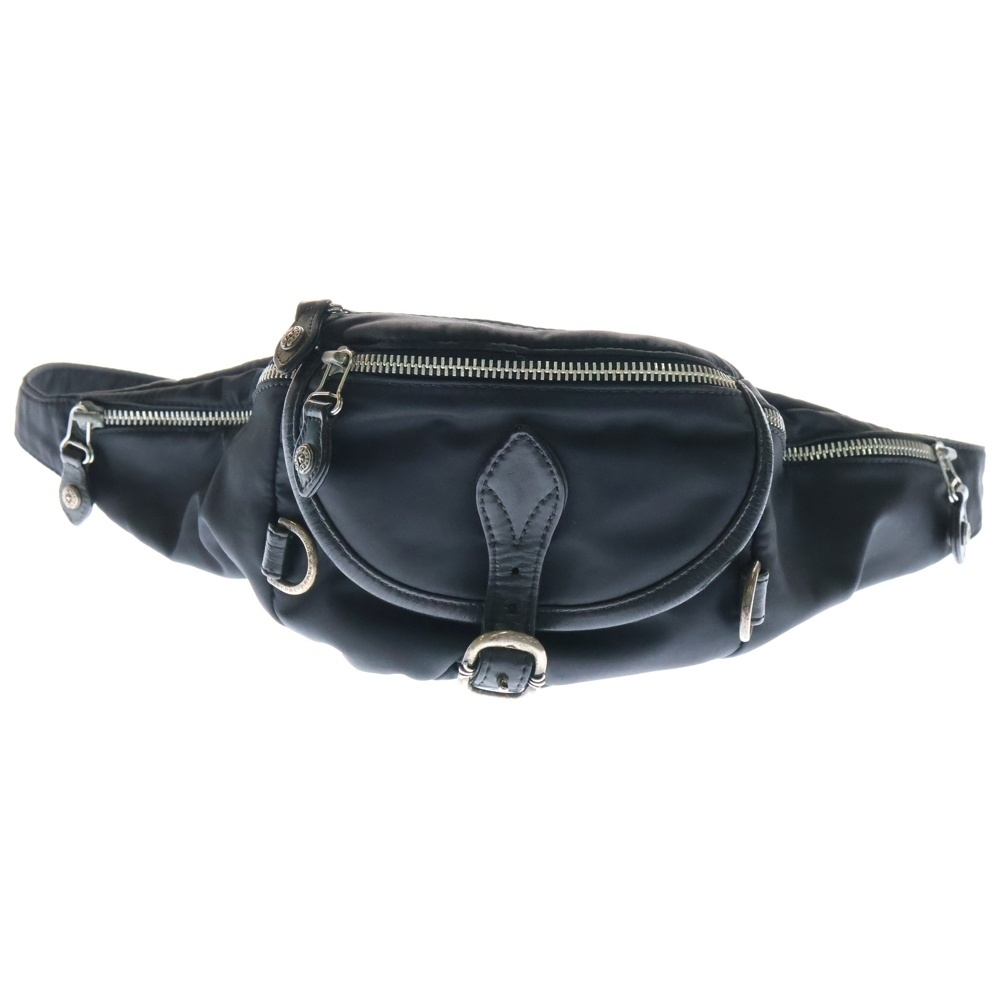 クロムハーツ OLD SNAT PACK mini NYLON オールド スナットパックミニ ダガージップガンスリンガーベルトナイロンボディーバッグ ブラック拍卖