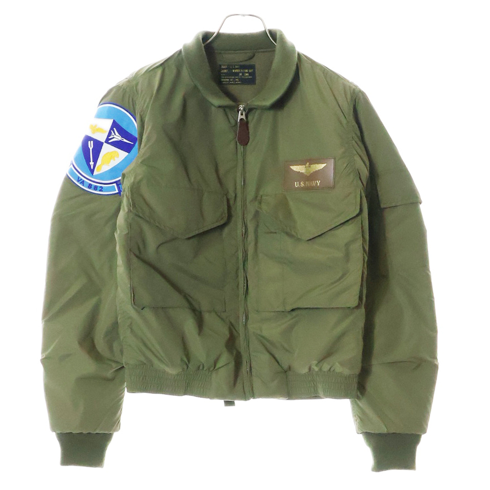 HOUSTON ヒューストン US.NAVY TYPE G-8 WEP JACKET VA-882パッチ付き 初期型 フライトジャケット グリーン拍卖