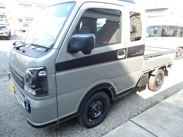 スズキ キャリイトラック スーパーキャリィ ドアミラーカバー 光沢 カーボン 2024(令和6)年4月以降~7型モデル以降対応 DA16T 共通設計拍卖