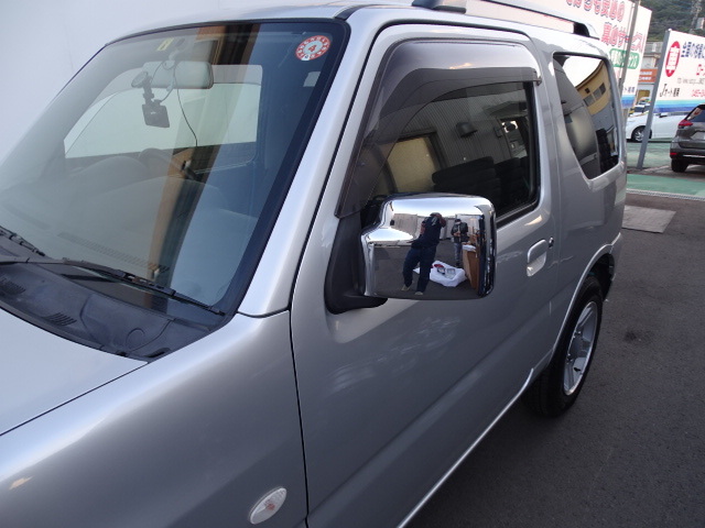 動画付き!未使用 新品 スズキ ジムニー JB23W ジムニーシエラ JB43 ドアミラーカバー 鏡面メッキ 左右 純正ドアミラー上貼り付け拍卖