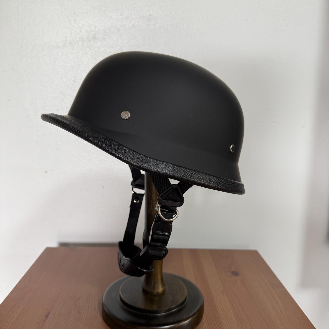 ナチヘル マットブラック ジャーマンヘル XL 検 ハーレー ダックテール TT&Co オーシャンビートル bell SHOEI Arai拍卖