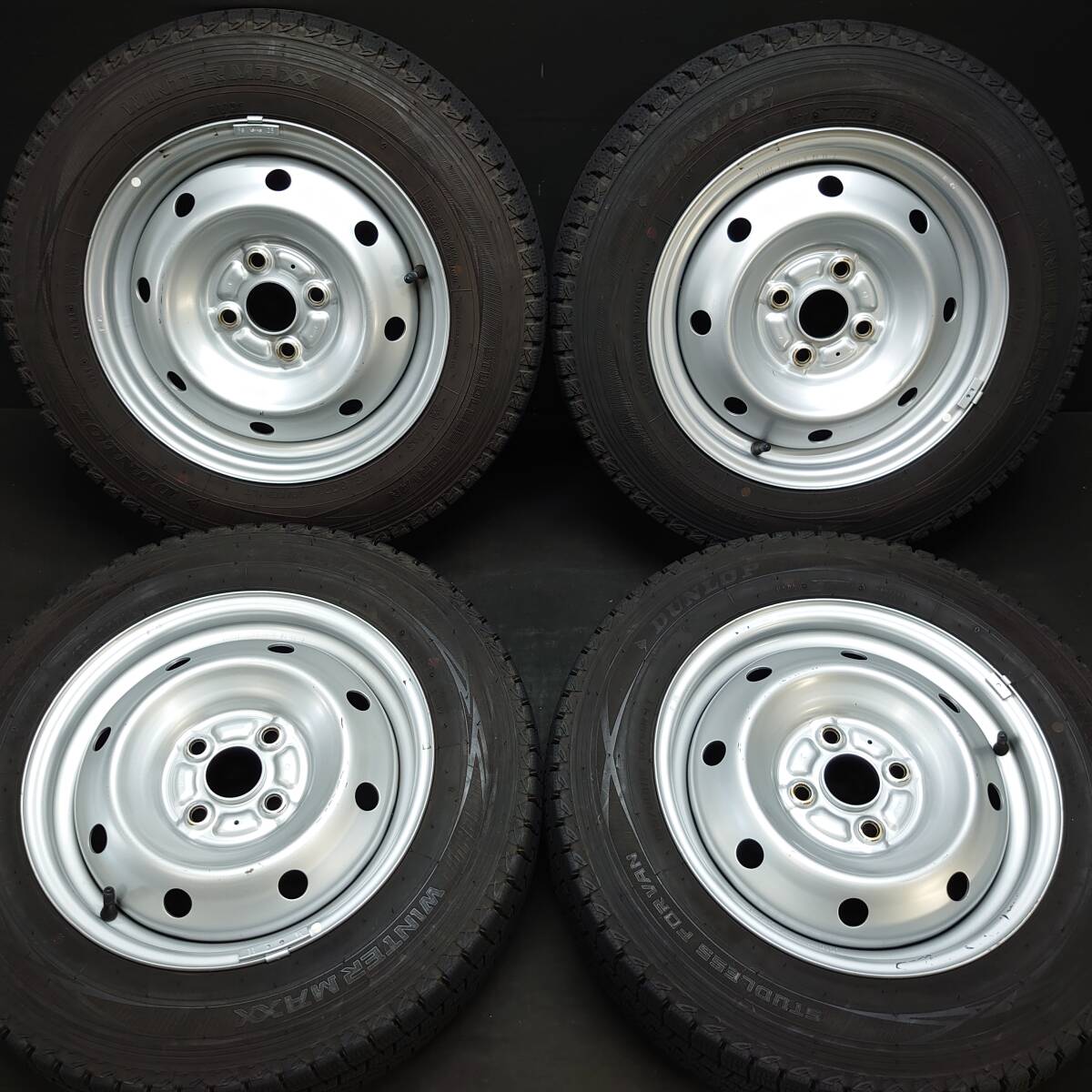 ★☆ トヨタ純正 ダンロップ 155/80R14 88/86N LT プロボックス サクシード PCD100/+39 #24541 ☆★拍卖