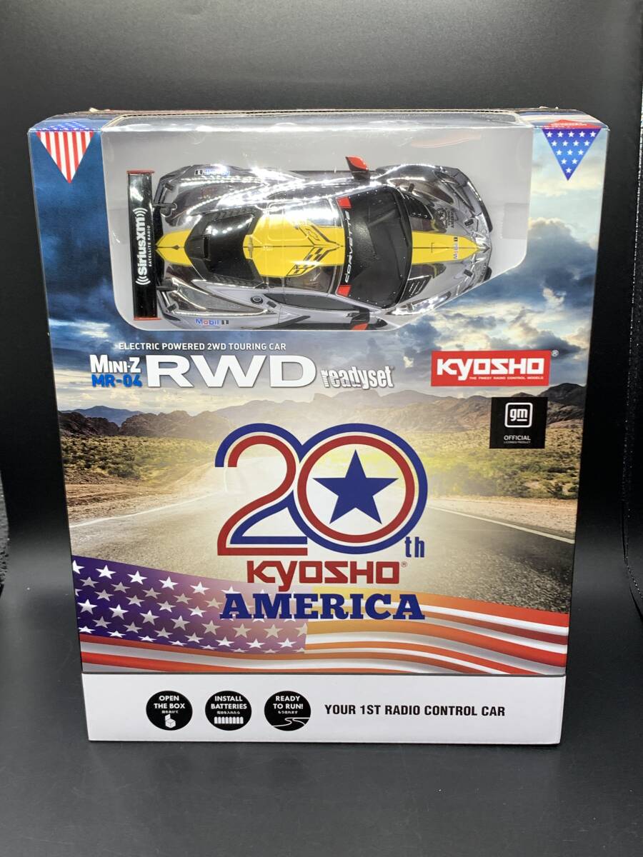 ★【同梱不可】未開封 京商 ミニッツ RWD MR-04 レディセット シボレー コルベット C8.R クローム/イエロー 京商アメリカ20周年記念仕様拍卖