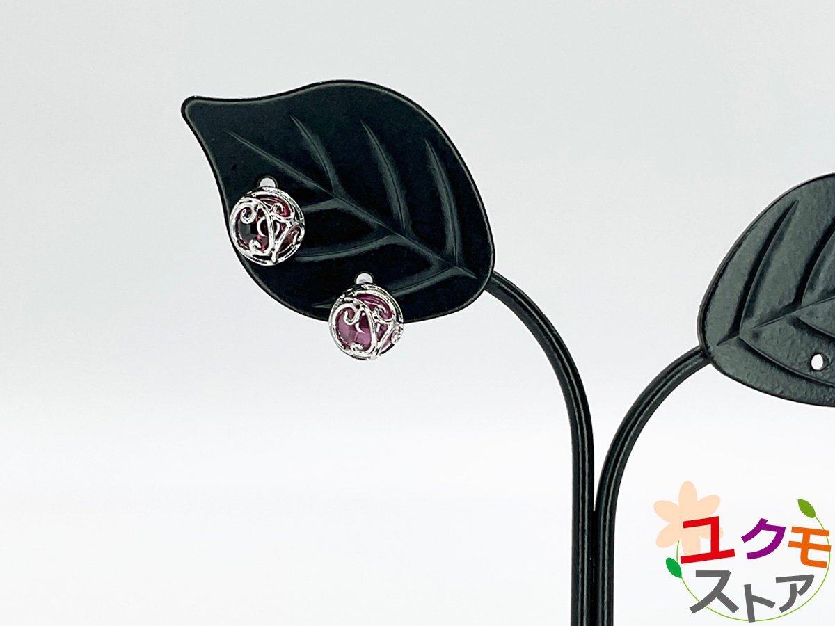 【送料無料】K14WG アメシスト 【2月誕生石】 カラーストーン ポストピアス スタッドピアス ホワイトゴールド拍卖