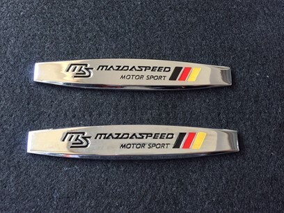マツダ MS MAZDASPEED 10番 ステッカー エンブレム スクラッチを隠す 自動車 外装 ステンレススチール材質 2個セット拍卖