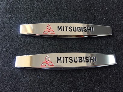 三菱 MITSUBISHI 58番 ステッカー エンブレム スクラッチを隠す 自動車 外装 ステンレススチール材質 2個セット拍卖