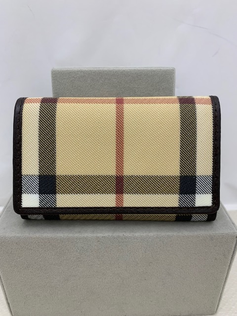 ☆1000円セール☆BURBERRY バーバリー キーケース 6連 ノバチェック 鍵入れ ブラウン系◆32221拍卖