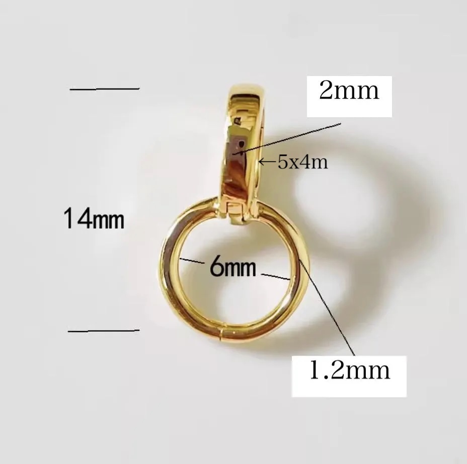 【大・鏡面】K18YG WG バチカン パーツ ロック付き マルチバチカン 18K チェーンパーツ ペンダントパーツ クラスプ 爪ロック K18 YG 大きめ拍卖