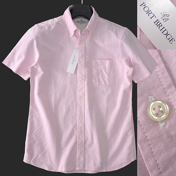 新品 ポートブリッジ オックスフォード BD 半袖 シャツ L ピンク 【BPP430_112_L】 PORT BRIDGE 春夏 メンズ サマー コットン ボタンダウン拍卖
