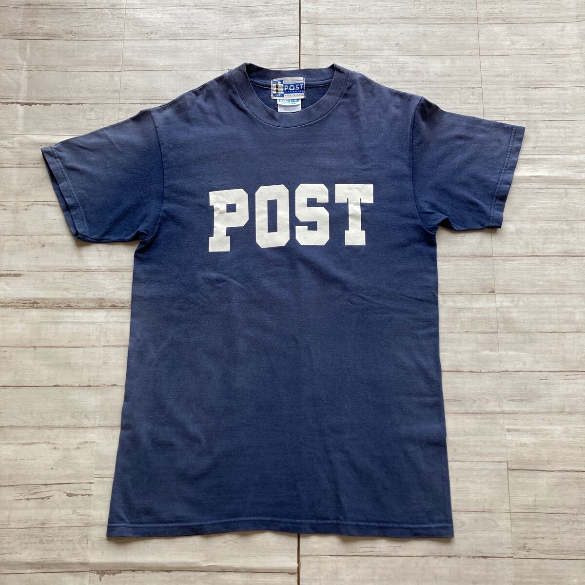 送料無料 USA POST OVERALLS ポストオーバーオールズ Tシャツ ロゴTシャツ M(38-40)Hanes BEEFY 古着 USED 拍卖